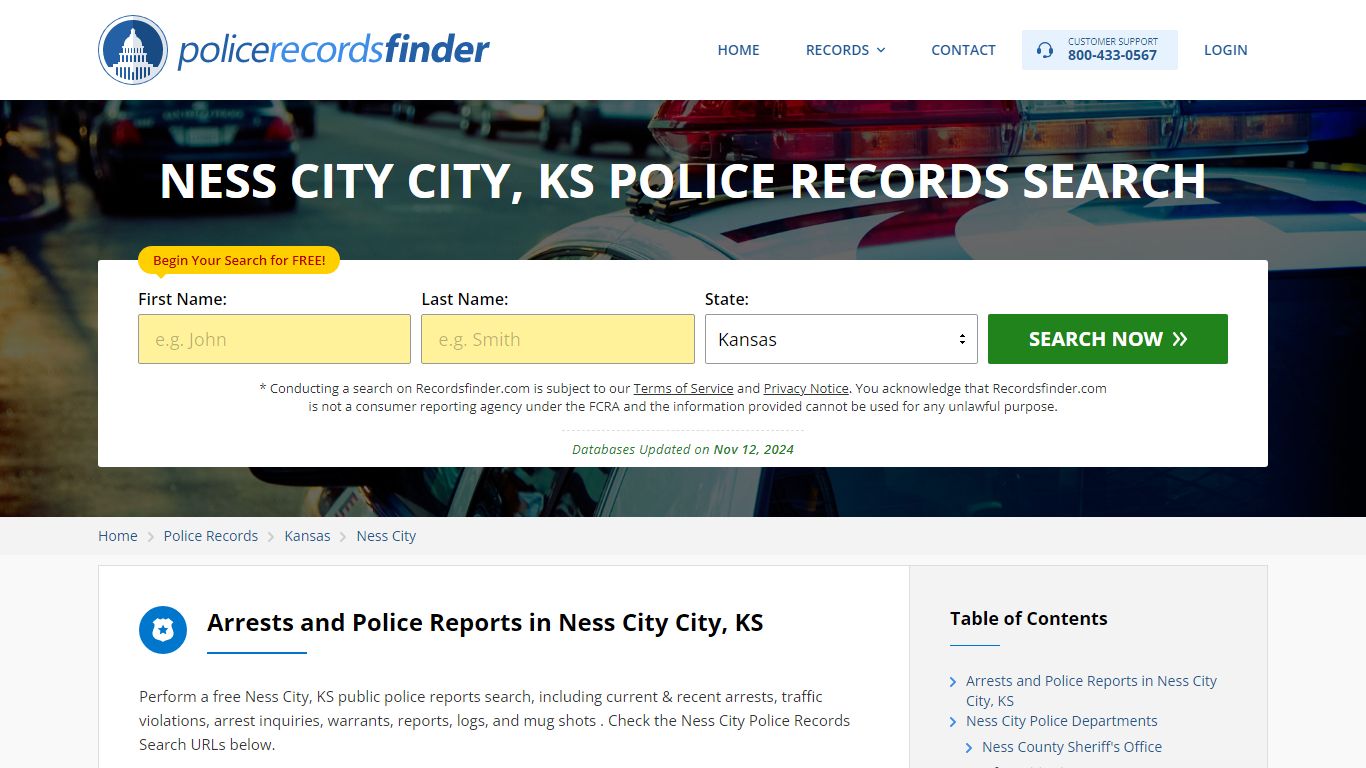 Ness City, Ness County, KS Police Reports & Police Department Records